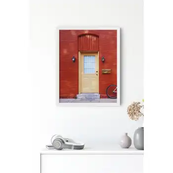 Kırmızı Duvar Poster Tablo