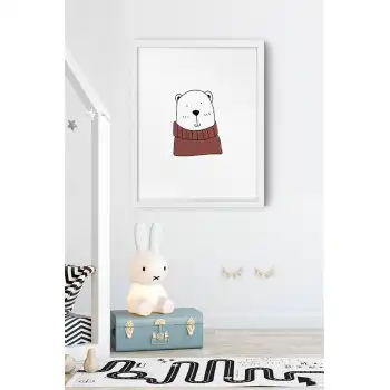 Kırmızı Hayvan Çocuk Odası Poster Tablo No:4