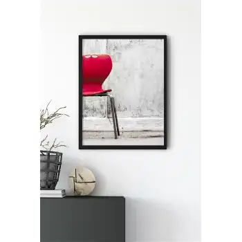 Kırmızı Sandalye Poster Tablo