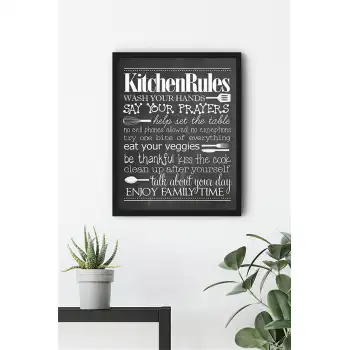 Kitchen Rules Motto Poster Tablo