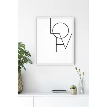 Love Motto Poster Tablo