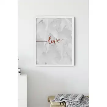 Love No:4 Motto Poster Tablo