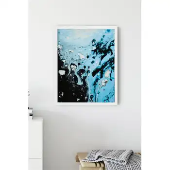 Mavi Boya Poster Tablo