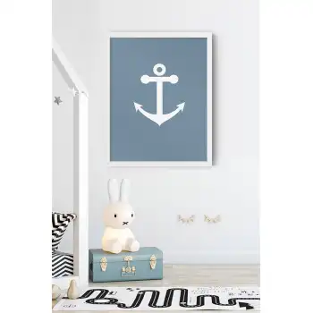 Mavi Çapa Çocuk Odası Poster Tablo