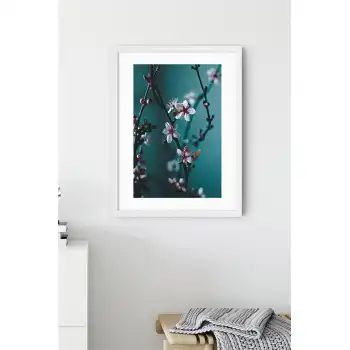 Mavi Çiçek Poster Tablo