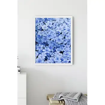 Mavi Çiçekler Poster Tablo