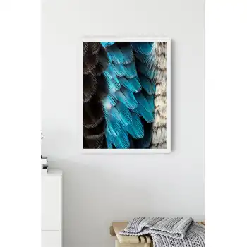 Mavi Detay Tüyler Poster Tablo