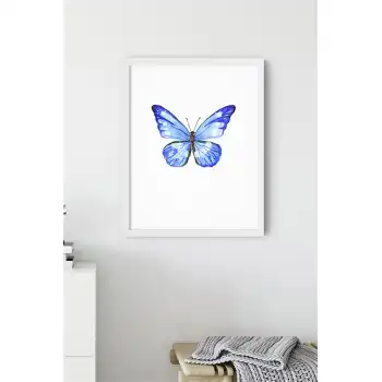 Mavi Kelebek No:1 Poster Tablo