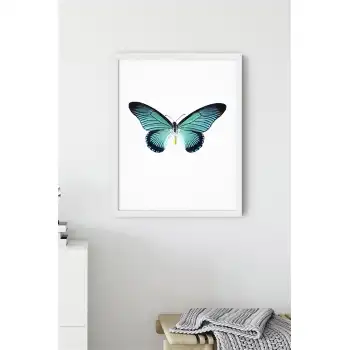 Mavi Kelebek No:2 Poster Tablo