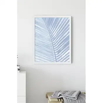 Mavi Palmiye Yaprağı Poster Tablo