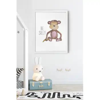 Maymun Desenli Çocuk Odası Poster Tablo