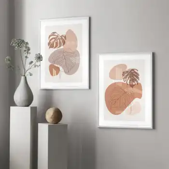 Monstera 2’li Poster Tablo Seti