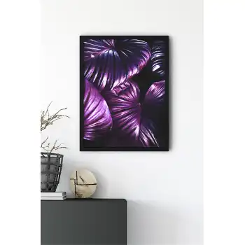 Mor Çiçek No:2 Poster Tablo