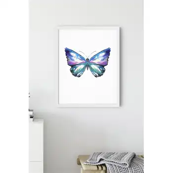 Mor Kelebek Poster Tablo