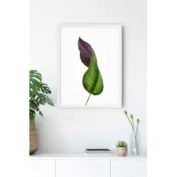 Mor Yeşil Yaprak No:1 Poster Tablo