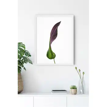 Mor Yeşil Yaprak No:2 Poster Tablo