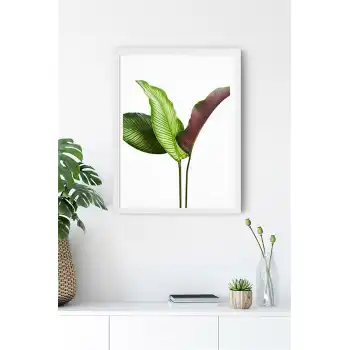 Mor Yeşil Yaprak No:3 Poster Tablo