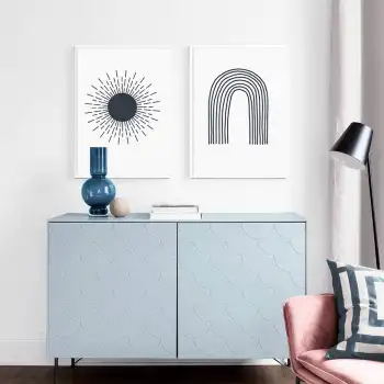 Navy Sun 2’li Poster Tablo Seti