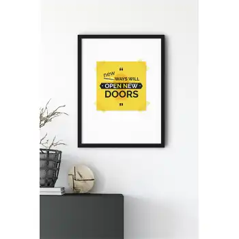 New Door Motto Poster Tablo