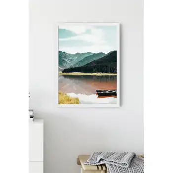 Pembe Göl Poster Tablo