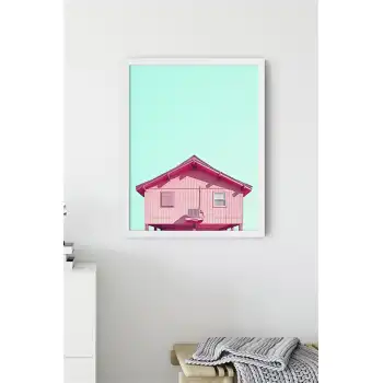 Pembe Kulübe Poster Tablo