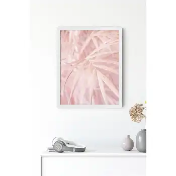Pembe Palmiye Yaprağı Poster Tablo