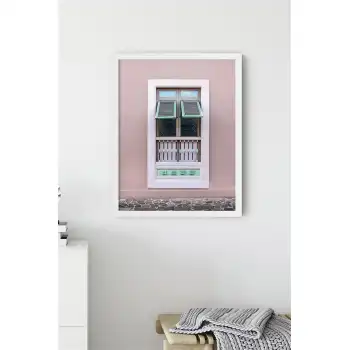 Pembe Pencere Poster Tablo