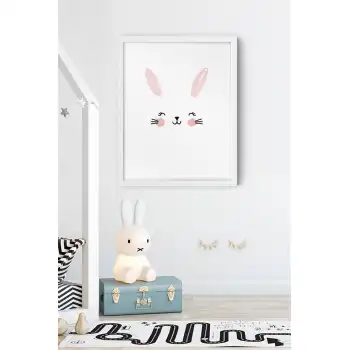 Pembe Tavşan Çocuk Odası Poster Tablo