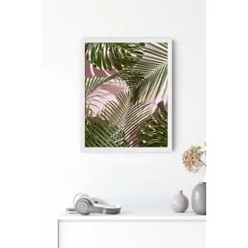 Pembe Yeşil Botanik No:4 Poster Tablo