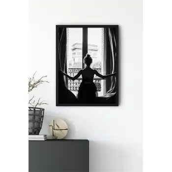 Pencereden Bakan Kız Poster Tablo