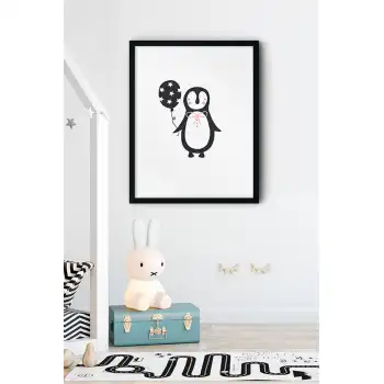 Penguen Desenli Çocuk Odası Poster Tablo