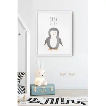 Penguen Desenli Çocuk Odası Poster Tablo