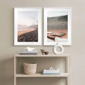 Pink Lake 2’li Poster Tablo Seti