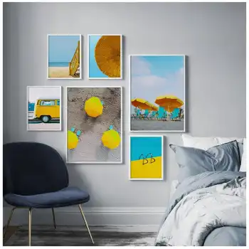 Plaj Poster Tablo Seti