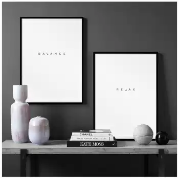 Relax-Balance Poster Tablo Seti