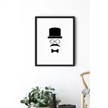 Retro Erkek Figürü Poster Tablo