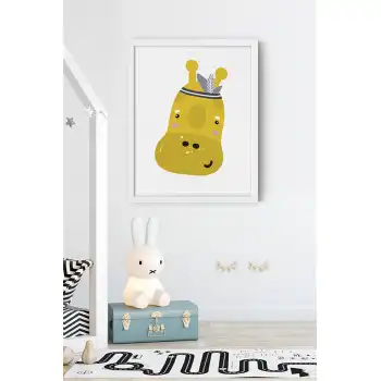 Sarı Hayvan Çocuk Odası Poster Tablo No:5