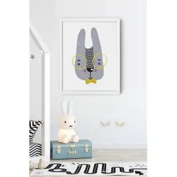 Sarı Hayvan Çocuk Odası Poster Tablo No:6