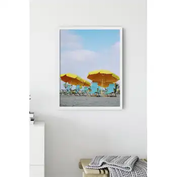Sarı Şemsiyeler No:1 Poster Tablo