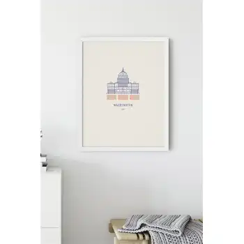 Şehir Simgeleri Washıngton Usa Poster Tablo