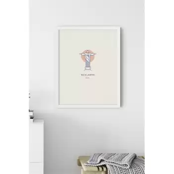 Şehir Simgeleri Rio De Janeiro Brazil Poster Tablo