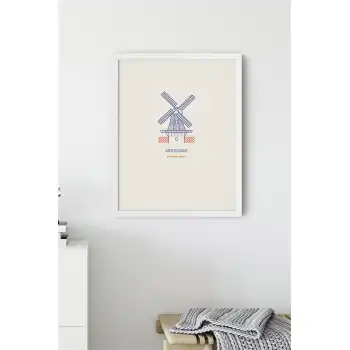 Şehir Simgeleri Amsterdam Netherlands Poster Tablo