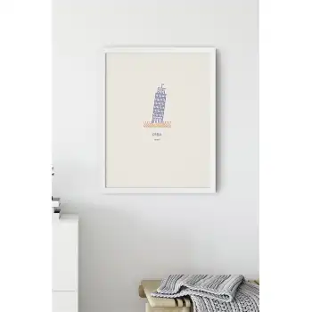 Şehir Simgeleri Pisa Italy Poster Tablo