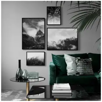 Siyah Beyaz Poster Tablo Seti