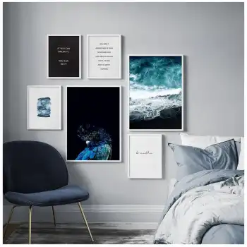 Siyah Deniz Poster Tablo Seti