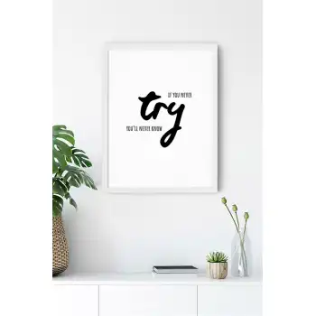 Try Motto Poster Tablo