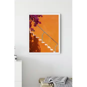 Turuncu Merdiven Poster Tablo