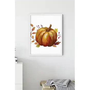 Yapraklı Balkabağı Poster Tablo