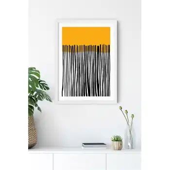 Yellow Line Poster Tablo