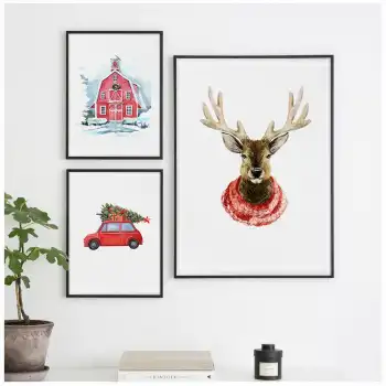 Yılbaşı Hayvanları Poster Tablo Seti